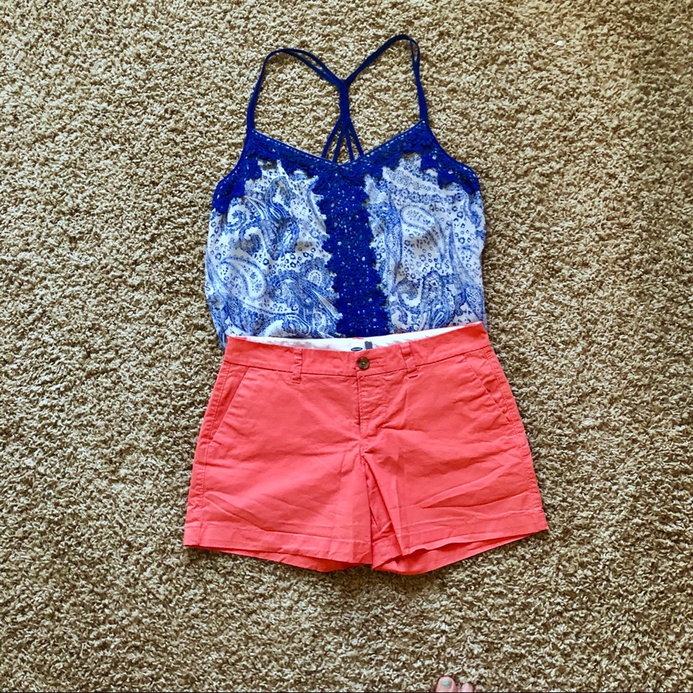 Daytrip paisley blue tank top